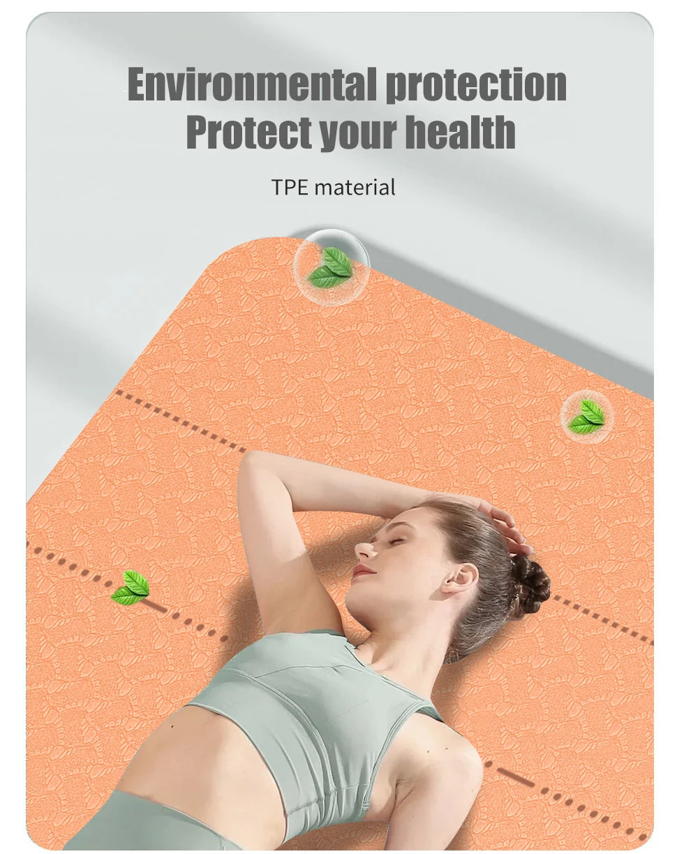 WESTTUNE Eco TPE Yoga Mat – 6mm Non-Slip with Alignment Guide + Strap & Bag (183×61cm)