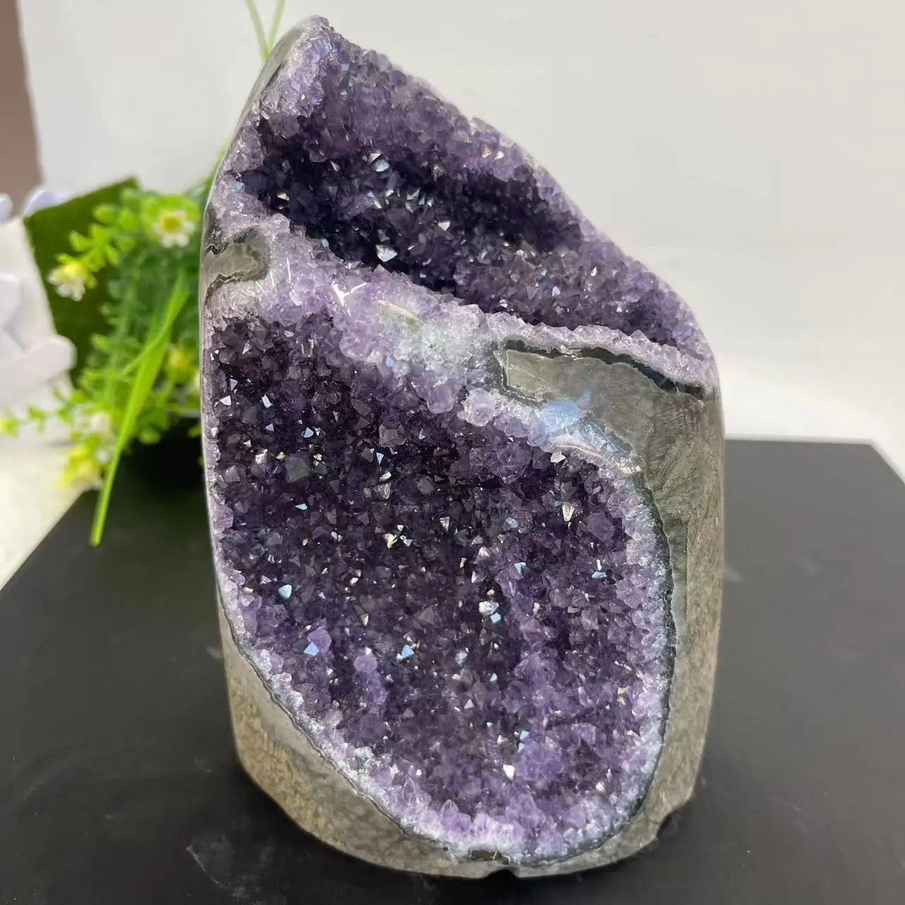 💜 Natürlicher Amethyst Kristallcluster – Authentisches Uruguayanisches Quarz-Geode für spirituelle Heilung & Chakra-Energie
