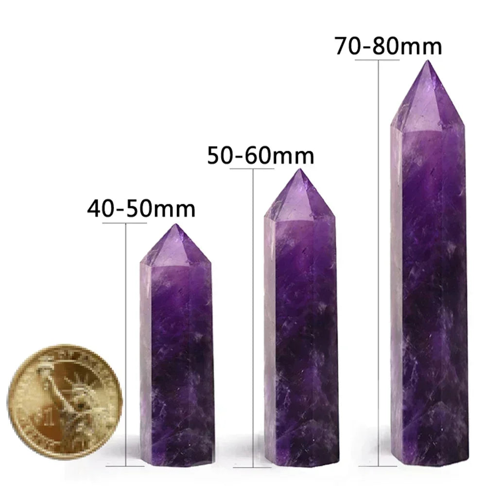 ✨ Natürlicher Kristall Obelisk-Stab – Reiki & Chakra Heilstein (Verschiedene Größen & Steine)