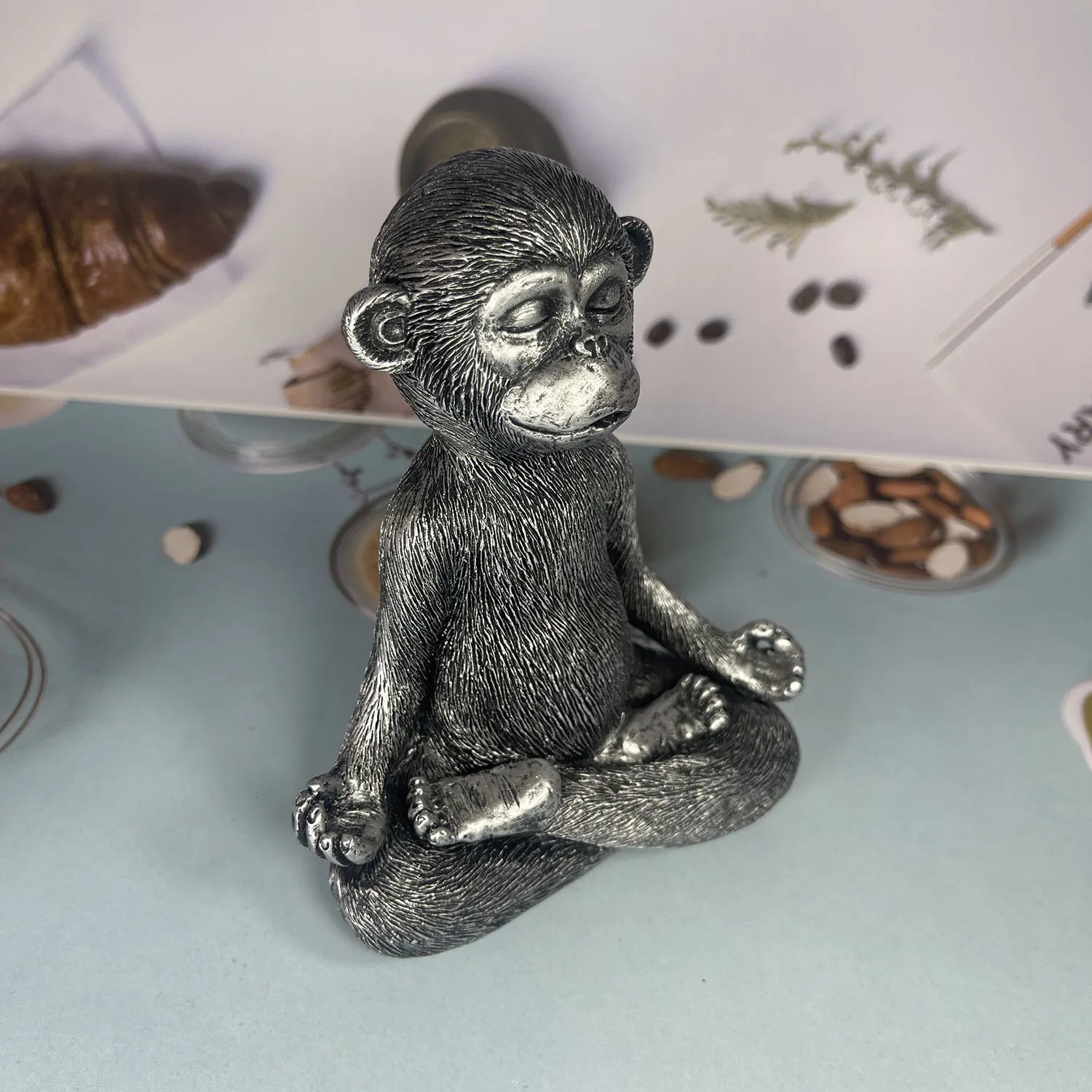 🐒 Yoga Monkey Figurine – Resin Zen Meditation Statue for Home & Shelf Decor (5")