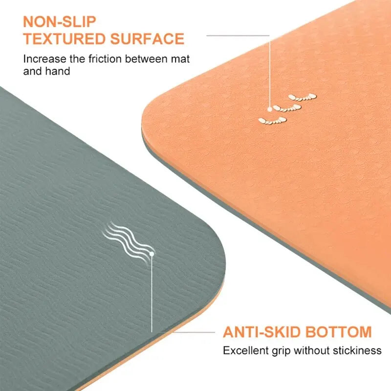 WESTTUNE Eco TPE Yoga Mat – 6mm Non-Slip with Alignment Guide + Strap & Bag (183×61cm)