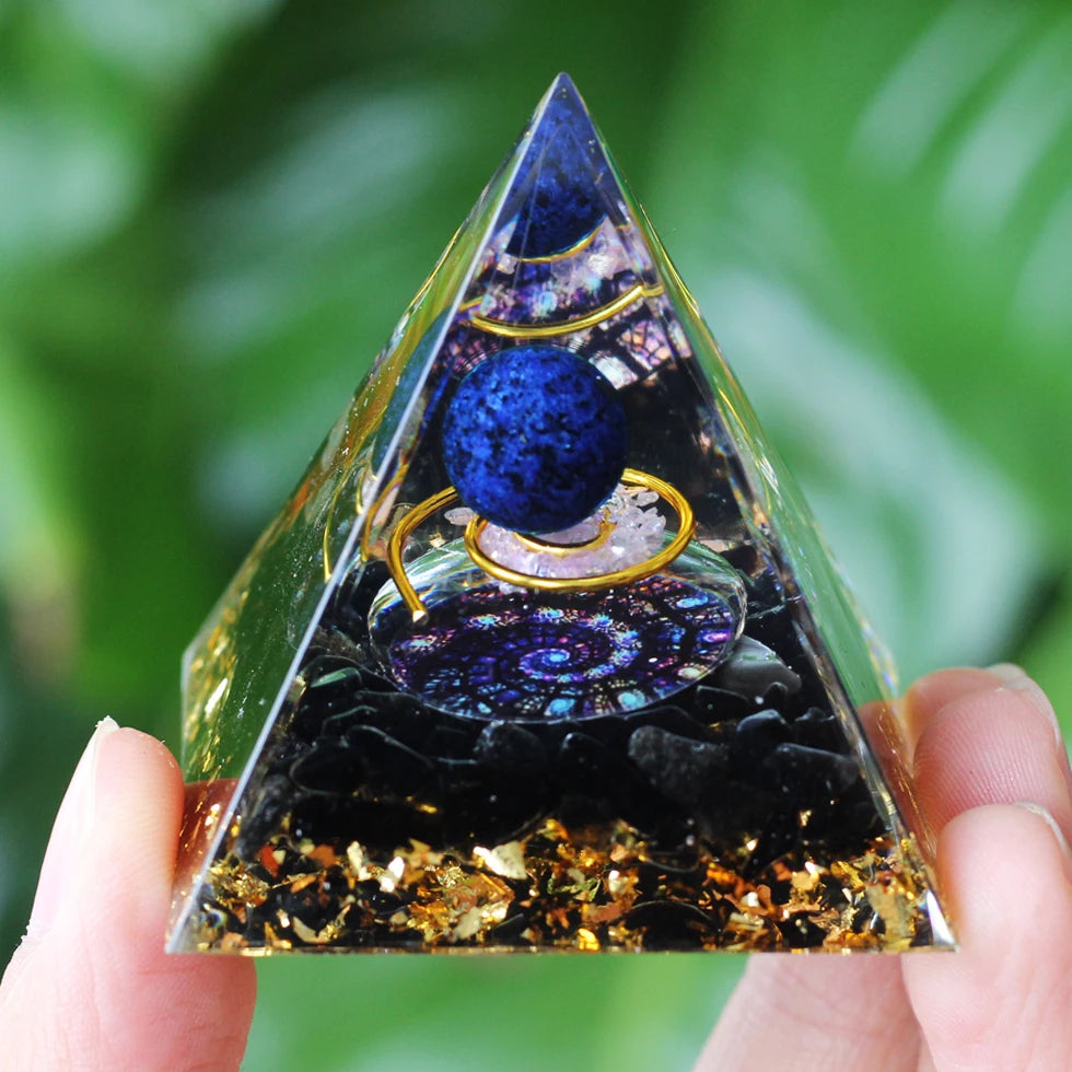 🔮 Amethyst Orgone-Pyramide – Chakra-Energie-Generator für Schutz & Meditation (5cm)