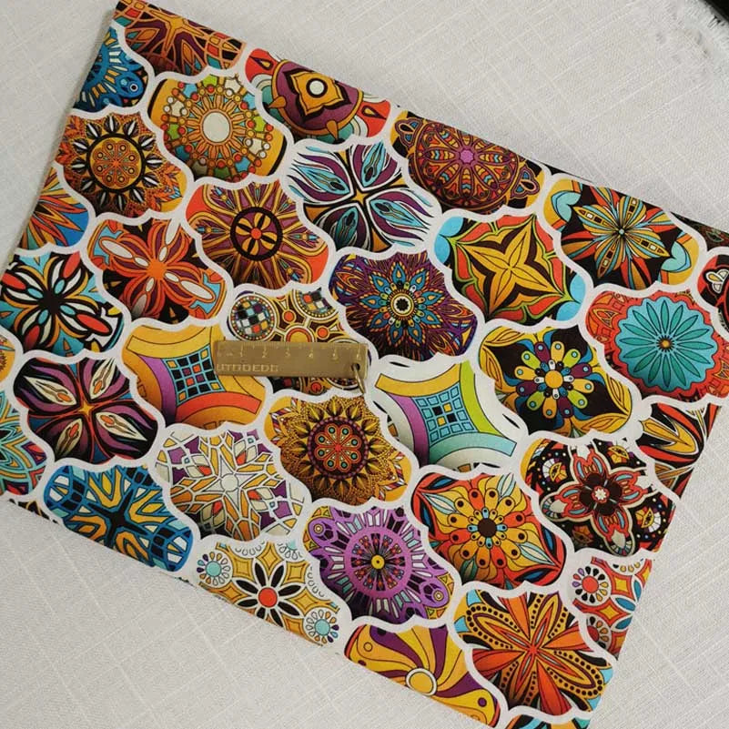 Mandala Bohemian Cotton Fabric – Premium Printed Textile