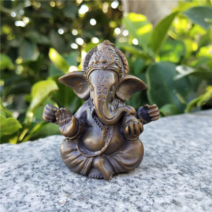 Stein Ganesha Statue – Hindu Elefantengott Figur für Heim- &amp; Gartendekoration 🌿