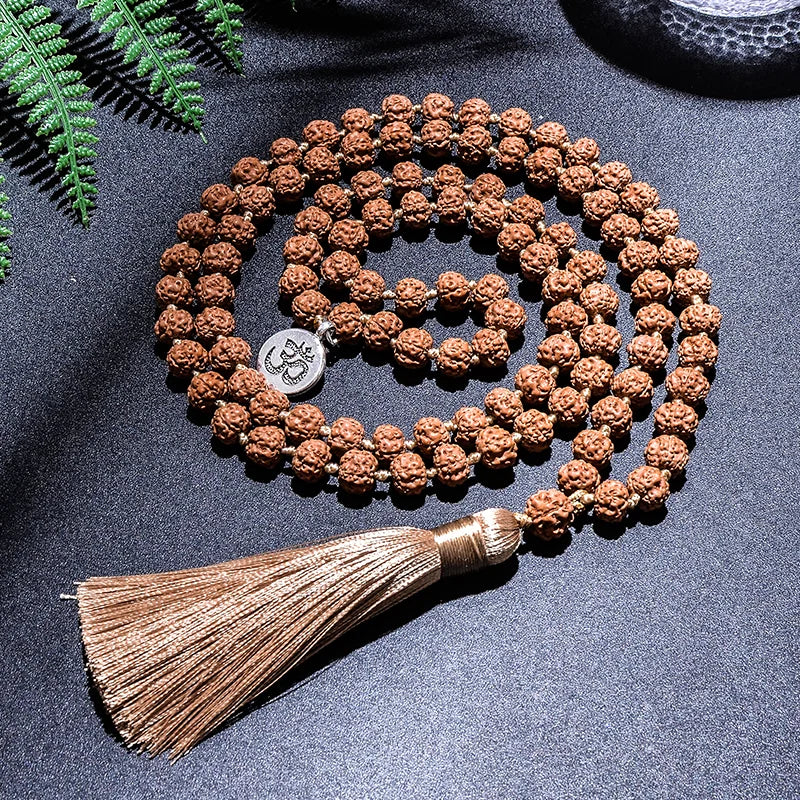 🕉️ Punchmukhi Rudraksha – Spirituelles Set aus Halskette &amp; Armband