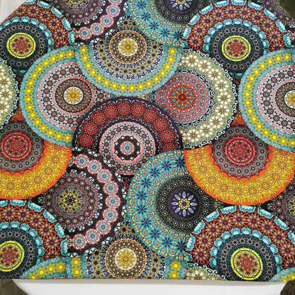 Mandala Bohemian Cotton Fabric – Premium Printed Textile
