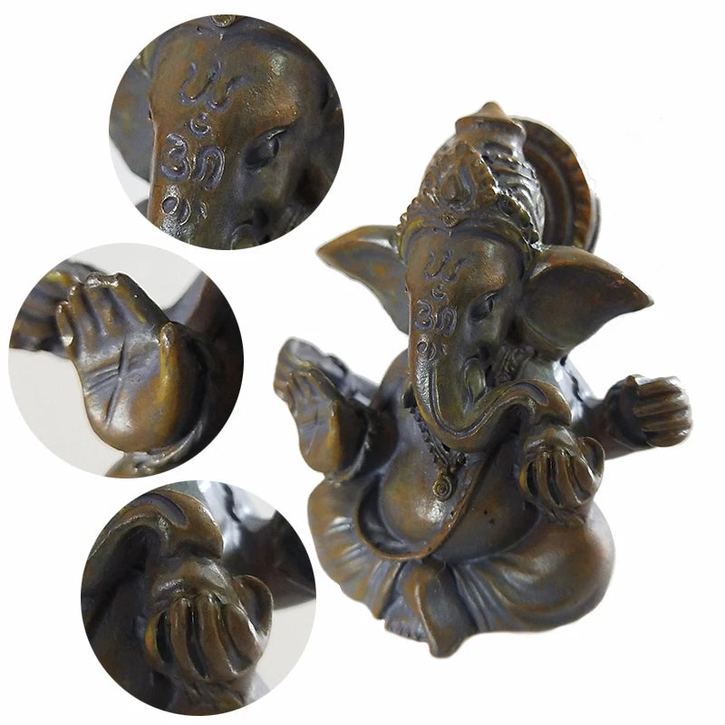 Stein Ganesha Statue – Hindu Elefantengott Figur für Heim- &amp; Gartendekoration 🌿