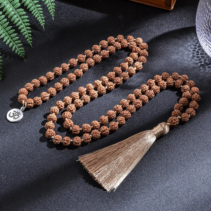 🕉️ Punchmukhi Rudraksha – Spirituelles Set aus Halskette &amp; Armband