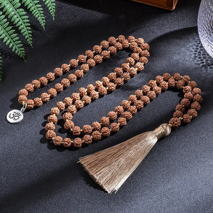 🕉️ Punchmukhi Rudraksha – Spirituelles Set aus Halskette &amp; Armband