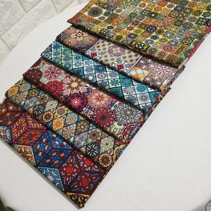 Mandala Bohemian Cotton Fabric – Premium Printed Textile