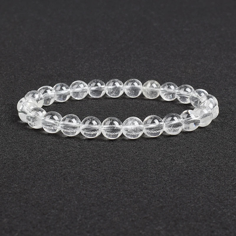 💎 Natürlicher Stein Perlen Armband – Apatit, Lapislazuli, Tigerauge &amp; Mehr (Unisex, 6–8mm Perlen)