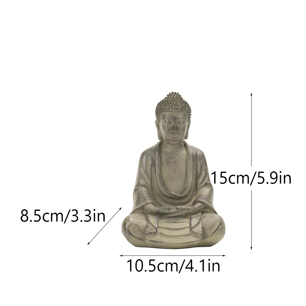 RAKKS Zen Buddha Statue – Resin Dekor für Zuhause &amp; Teeraum 🧘‍♂️