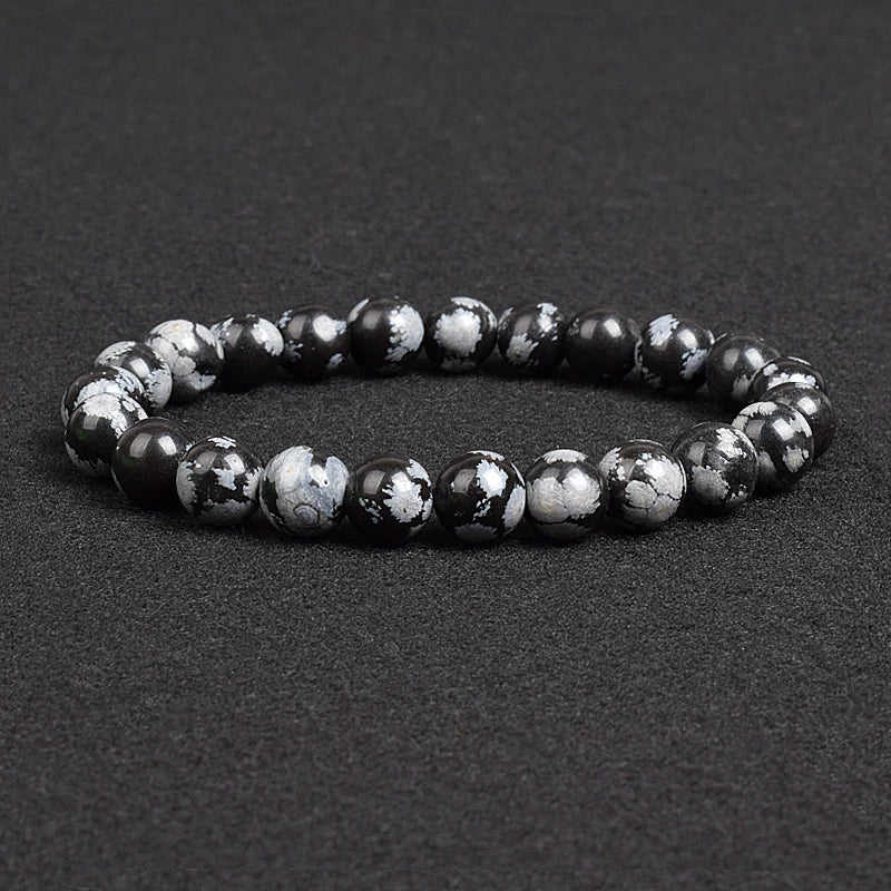💎 Natürlicher Stein Perlen Armband – Apatit, Lapislazuli, Tigerauge &amp; Mehr (Unisex, 6–8mm Perlen)