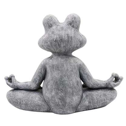 🐸 Zen Yoga Frog Statue – Resin Garden &amp; Indoor Meditating Figurine (13cm)