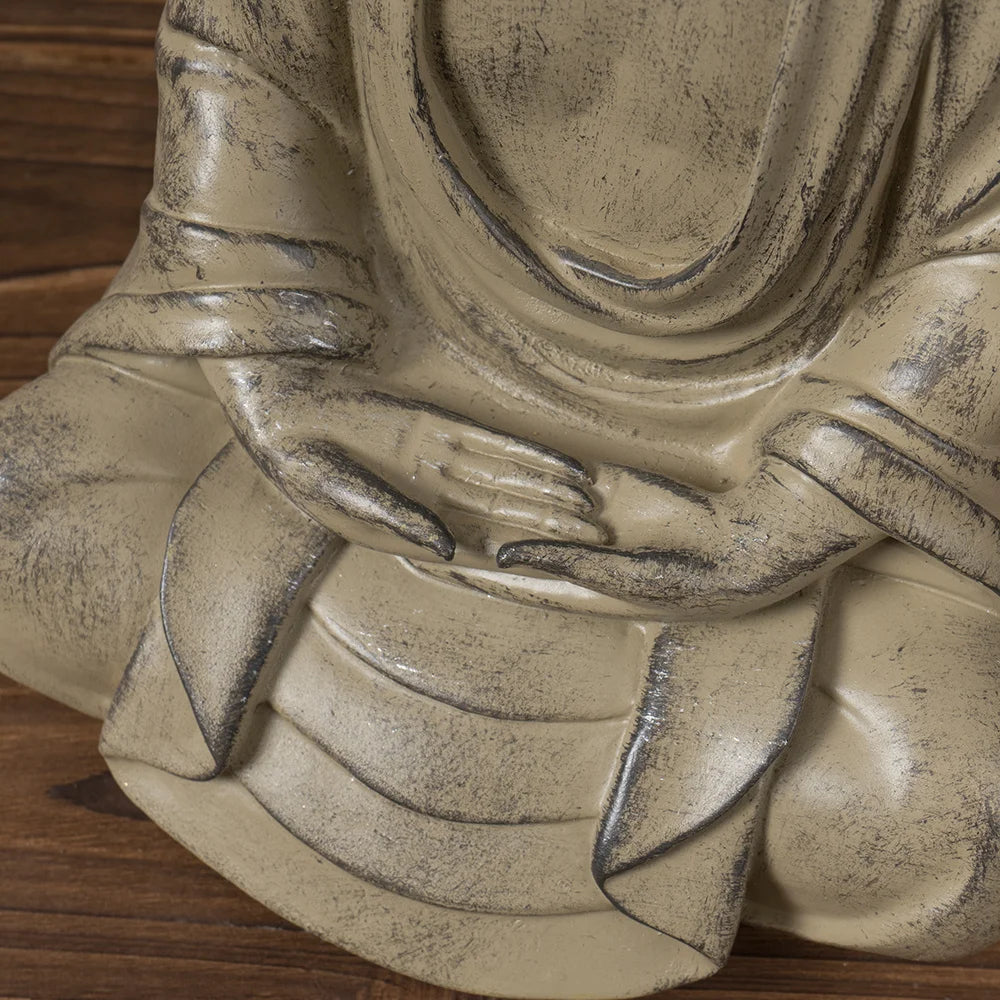 RAKKS Zen Buddha Statue – Resin Dekor für Zuhause &amp; Teeraum 🧘‍♂️