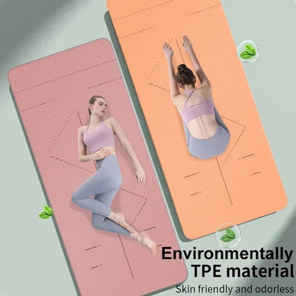 WESTTUNE Eco TPE Yoga Mat – 6mm Non-Slip with Alignment Guide + Strap &amp; Bag (183×61cm)