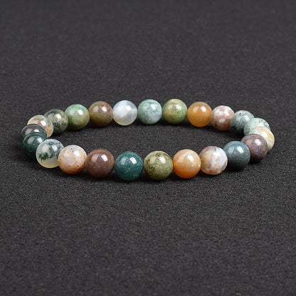 💎 Natürlicher Stein Perlen Armband – Apatit, Lapislazuli, Tigerauge &amp; Mehr (Unisex, 6–8mm Perlen)