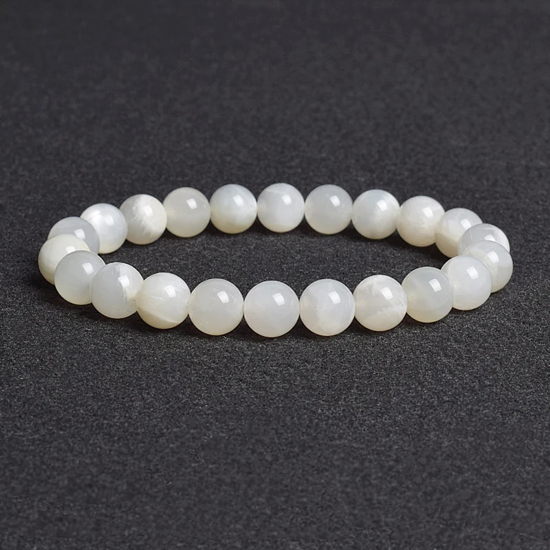 💎 Natürlicher Stein Perlen Armband – Apatit, Lapislazuli, Tigerauge &amp; Mehr (Unisex, 6–8mm Perlen)