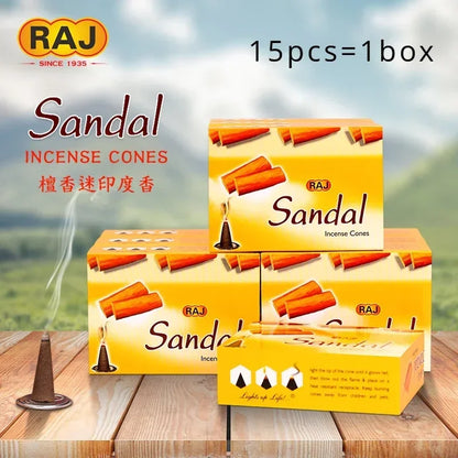 RAJ India Wasserfall Räucherkegel – Aromatischer Backflow Duft 🌿