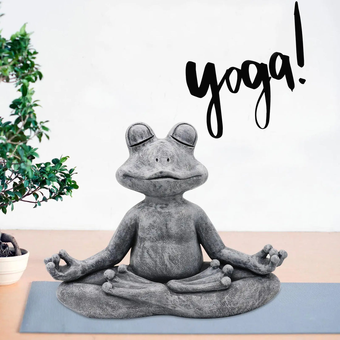 🐸 Zen Yoga Frog Statue – Resin Garden &amp; Indoor Meditating Figurine (13cm)