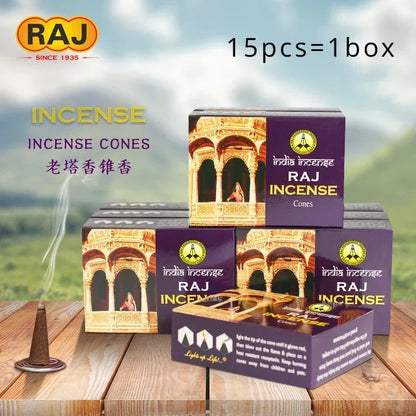 RAJ India Wasserfall Räucherkegel – Aromatischer Backflow Duft 🌿