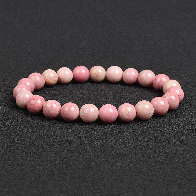 💎 Natürlicher Stein Perlen Armband – Apatit, Lapislazuli, Tigerauge &amp; Mehr (Unisex, 6–8mm Perlen)