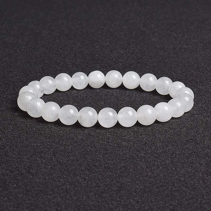 💎 Natürlicher Stein Perlen Armband – Apatit, Lapislazuli, Tigerauge &amp; Mehr (Unisex, 6–8mm Perlen)