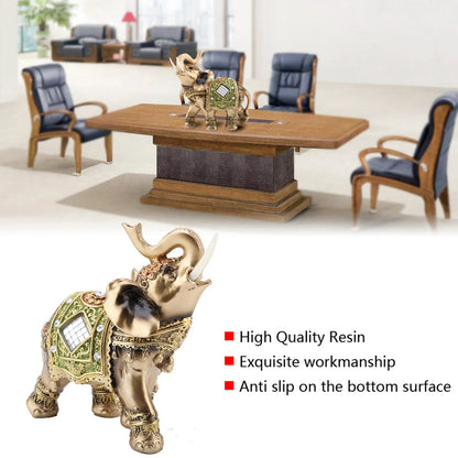 Feng Shui Elefantenfigur – Grüne Glücksstatue für Reichtum &amp; Harmonie