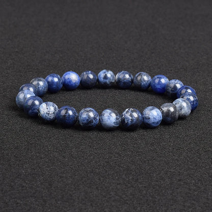 💎 Natürlicher Stein Perlen Armband – Apatit, Lapislazuli, Tigerauge &amp; Mehr (Unisex, 6–8mm Perlen)
