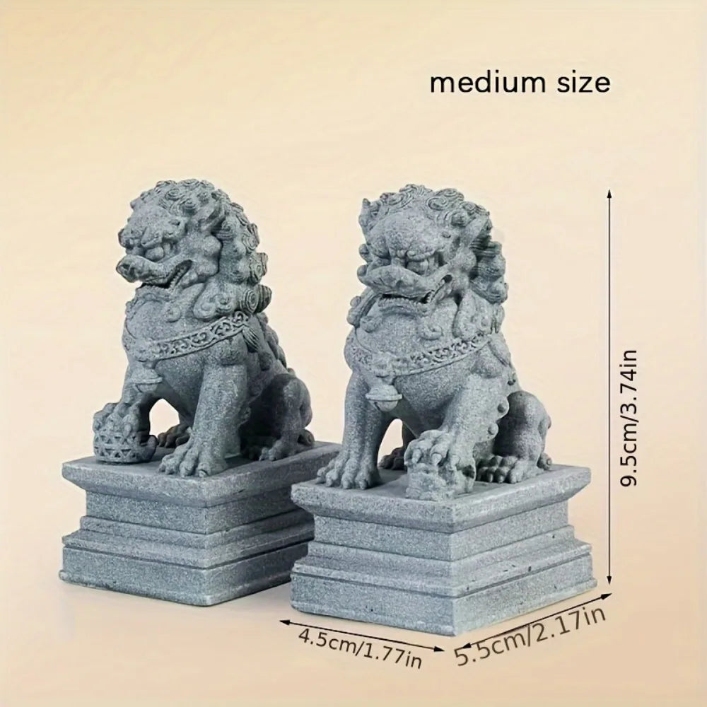 FU Foo Dogs Guardian Lion Statues – Chinese Feng Shui Protection Prosperity