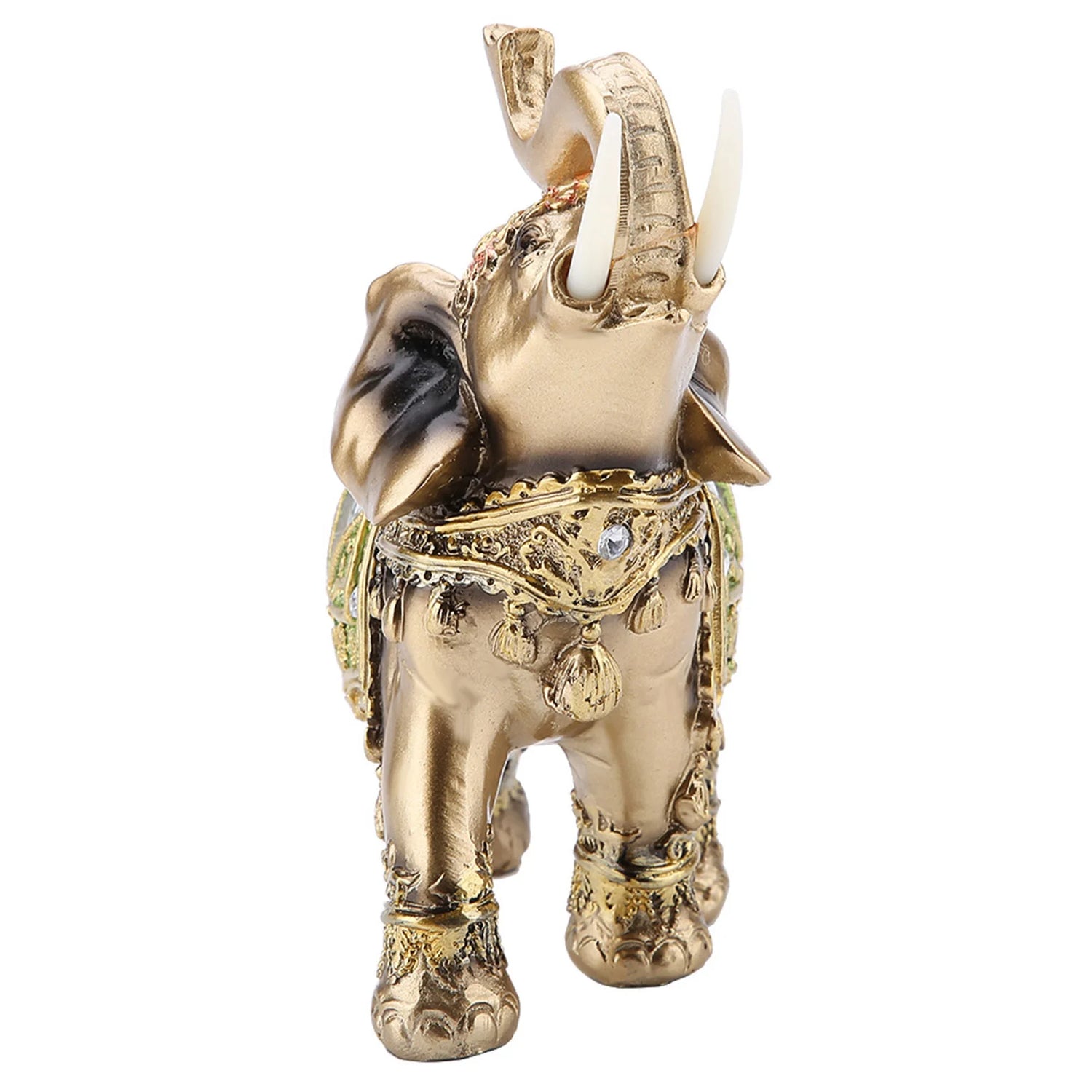 Feng Shui Elefantenfigur – Grüne Glücksstatue für Reichtum &amp; Harmonie