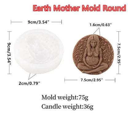 Goddess Mother Earth Candle Mold – 3D Silicone Mold for Resin, Soap &amp; DIY Crafts