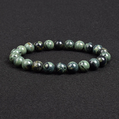 💎 Natürlicher Stein Perlen Armband – Apatit, Lapislazuli, Tigerauge &amp; Mehr (Unisex, 6–8mm Perlen)