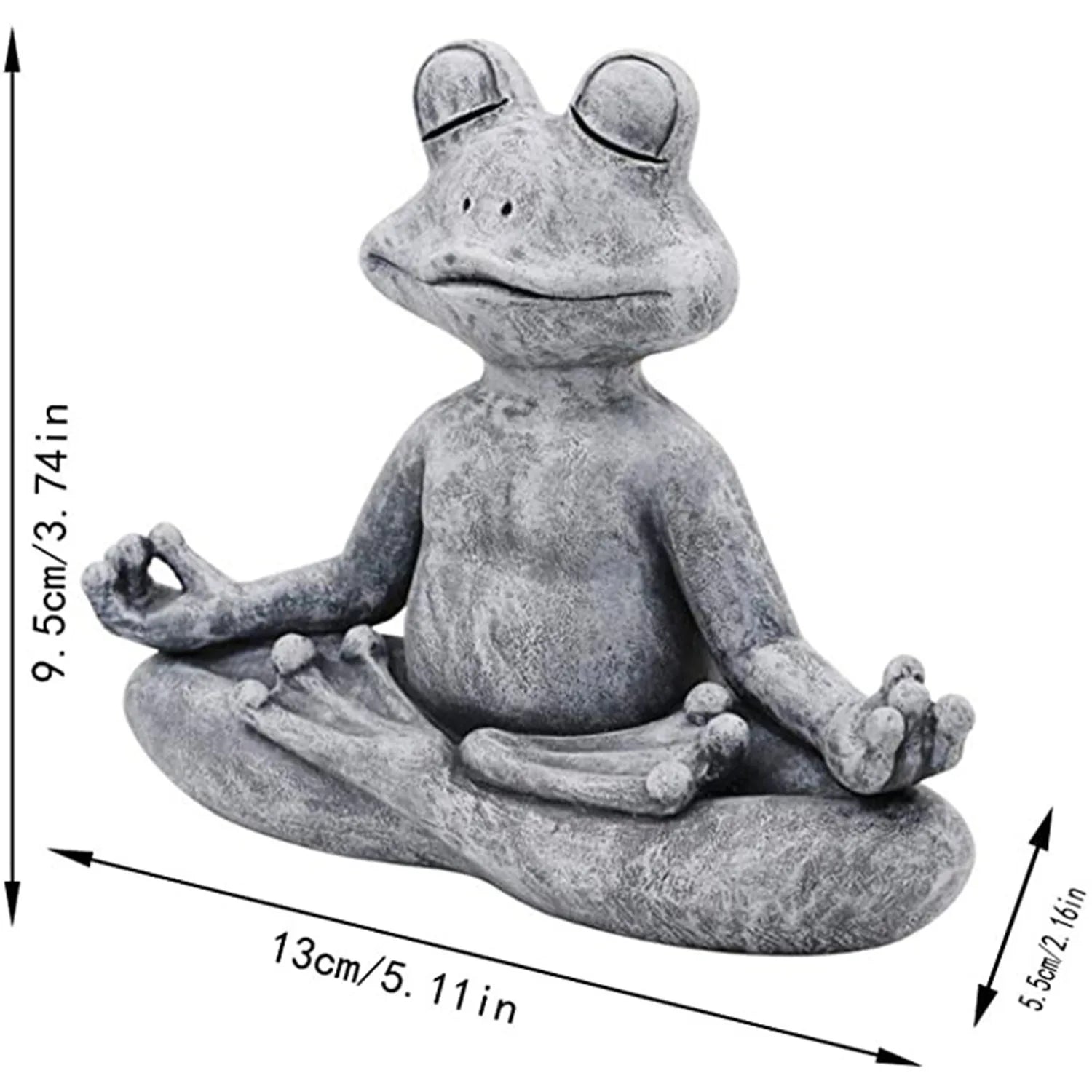 🐸 Zen Yoga Frog Statue – Resin Garden &amp; Indoor Meditating Figurine (13cm)