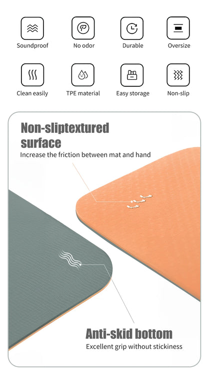 WESTTUNE Eco TPE Yoga Mat – 6mm Non-Slip with Alignment Guide + Strap &amp; Bag (183×61cm)