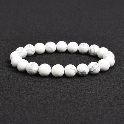 💎 Natürlicher Stein Perlen Armband – Apatit, Lapislazuli, Tigerauge &amp; Mehr (Unisex, 6–8mm Perlen)