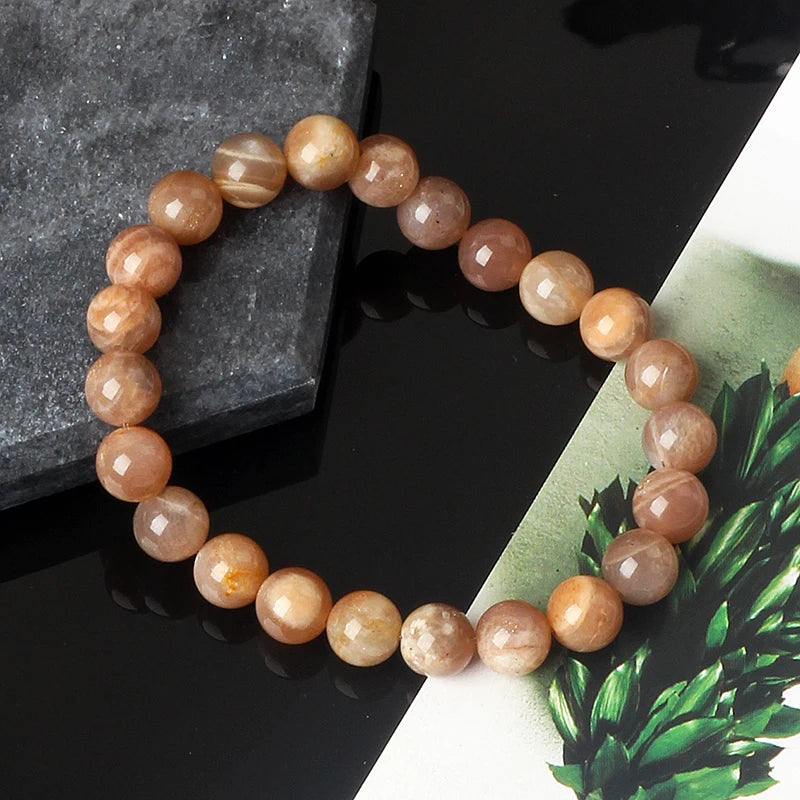 🌙 Labradorit &amp; Mondstein Perlenarmband – Reiki Glücksbringer-Schmuck für Frauen &amp; Paare
