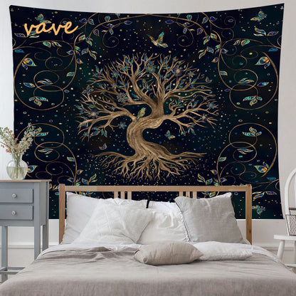 🌳 Tree of Life Psychedelic Tapestry – Trippy Mandala Wall Hanging for Boho &amp; Witchy Room Decor