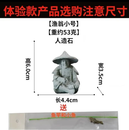 🧘‍♂️ Chinesische Krieger-Mönch-Statue – Zen-Mikrolandschaft &amp; Gartendekoration