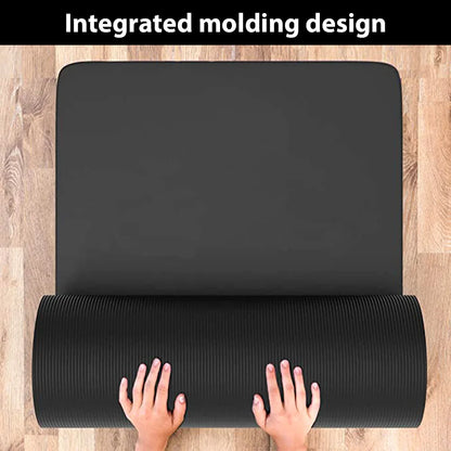 Rutschfeste Yoga Matte aus NBR – 10 mm dick mit Tragegurt &amp; Tasche (183×61 cm)