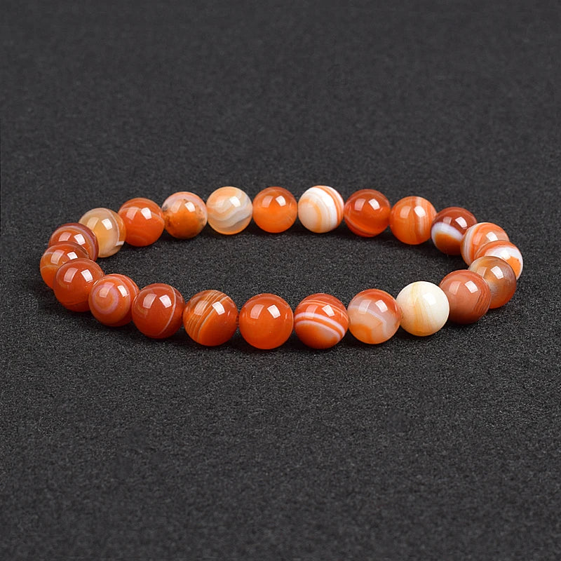 💎 Natürlicher Stein Perlen Armband – Apatit, Lapislazuli, Tigerauge &amp; Mehr (Unisex, 6–8mm Perlen)