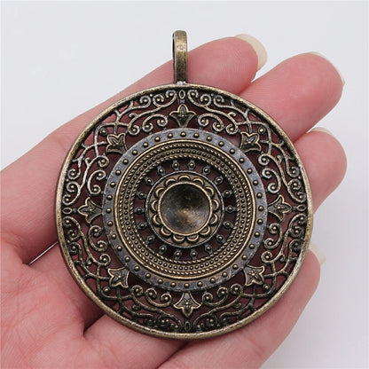 🌿 WYSIWYG Runder Mandala Charme Anhänger – Filigrane Schmuckherstellung