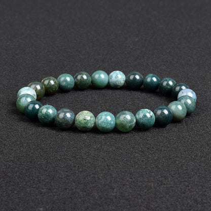 💎 Natürlicher Stein Perlen Armband – Apatit, Lapislazuli, Tigerauge &amp; Mehr (Unisex, 6–8mm Perlen)