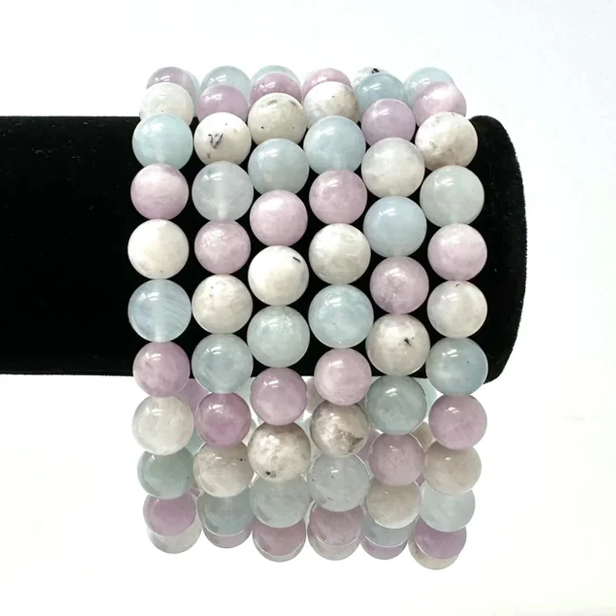 Meditation Bracelet – Aquamarine, Moonstone &amp; Kunzite | Grounding Gift for Men &amp; Women