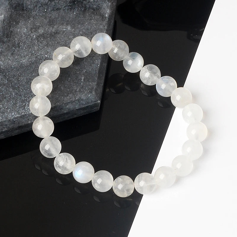 🌙 Labradorit &amp; Mondstein Perlenarmband – Reiki Glücksbringer-Schmuck für Frauen &amp; Paare