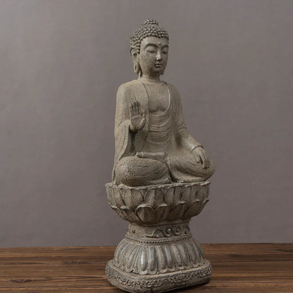 RAKKS Zen Buddha Statue – Resin Dekor für Zuhause &amp; Teeraum 🧘‍♂️