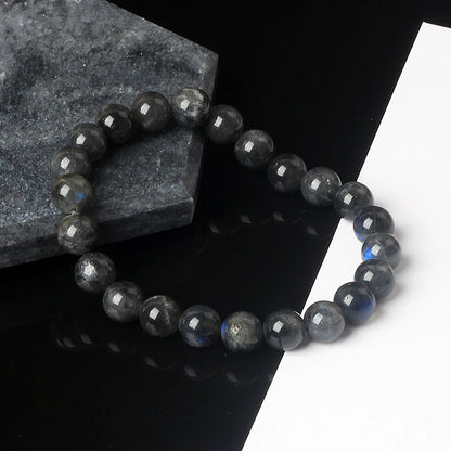 🌙 Labradorit &amp; Mondstein Perlenarmband – Reiki Glücksbringer-Schmuck für Frauen &amp; Paare