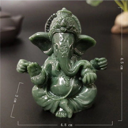 Stein Ganesha Statue – Hindu Elefantengott Figur für Heim- &amp; Gartendekoration 🌿
