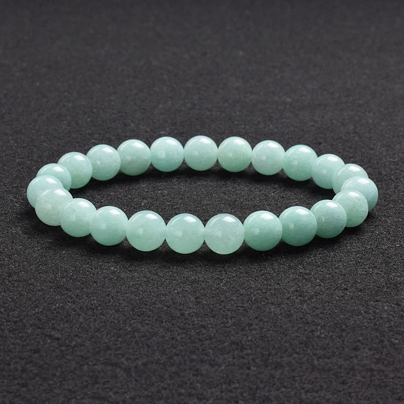 💎 Natürlicher Stein Perlen Armband – Apatit, Lapislazuli, Tigerauge &amp; Mehr (Unisex, 6–8mm Perlen)