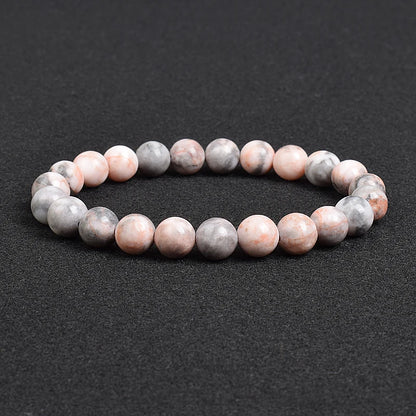 💎 Natürlicher Stein Perlen Armband – Apatit, Lapislazuli, Tigerauge &amp; Mehr (Unisex, 6–8mm Perlen)